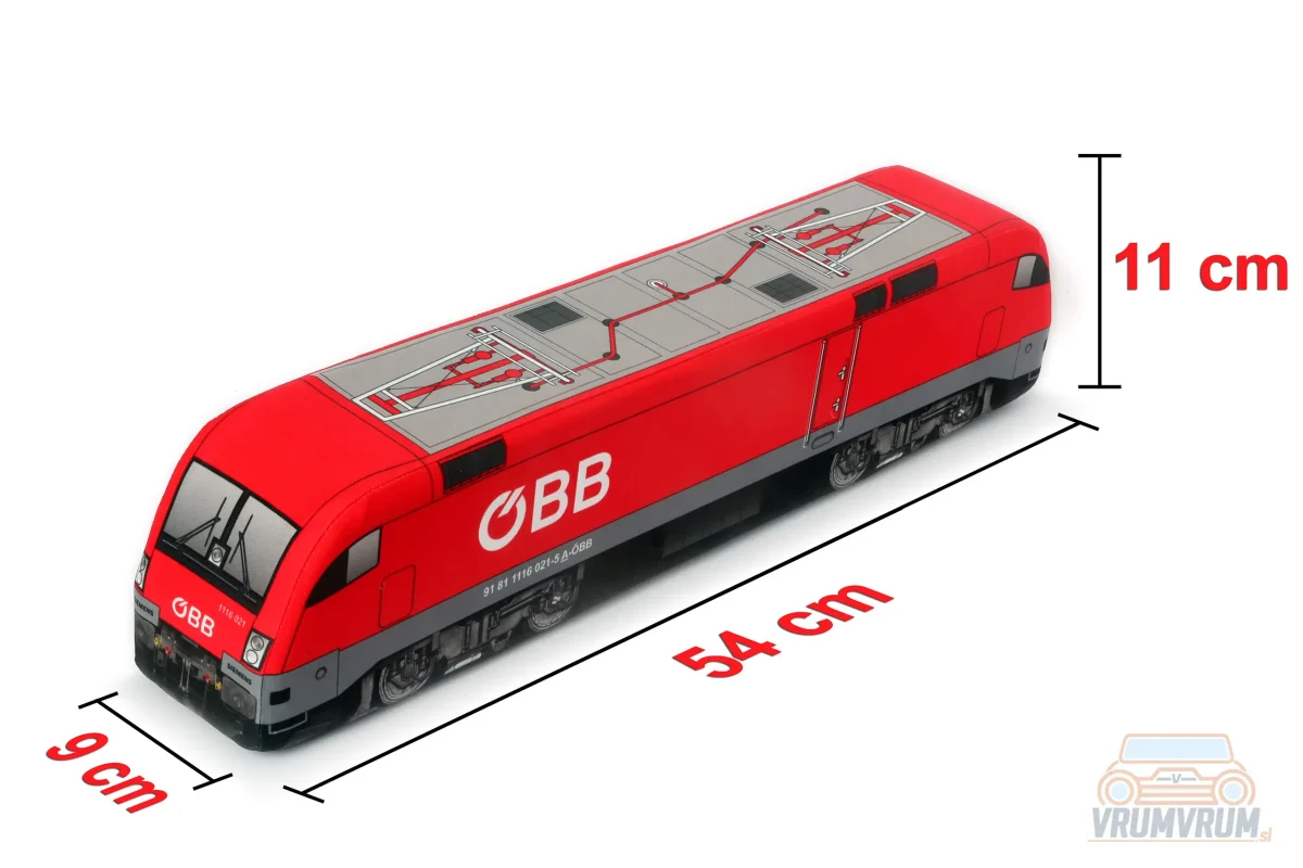 Train en peluche Siemens Eurosprinter vrumvrum