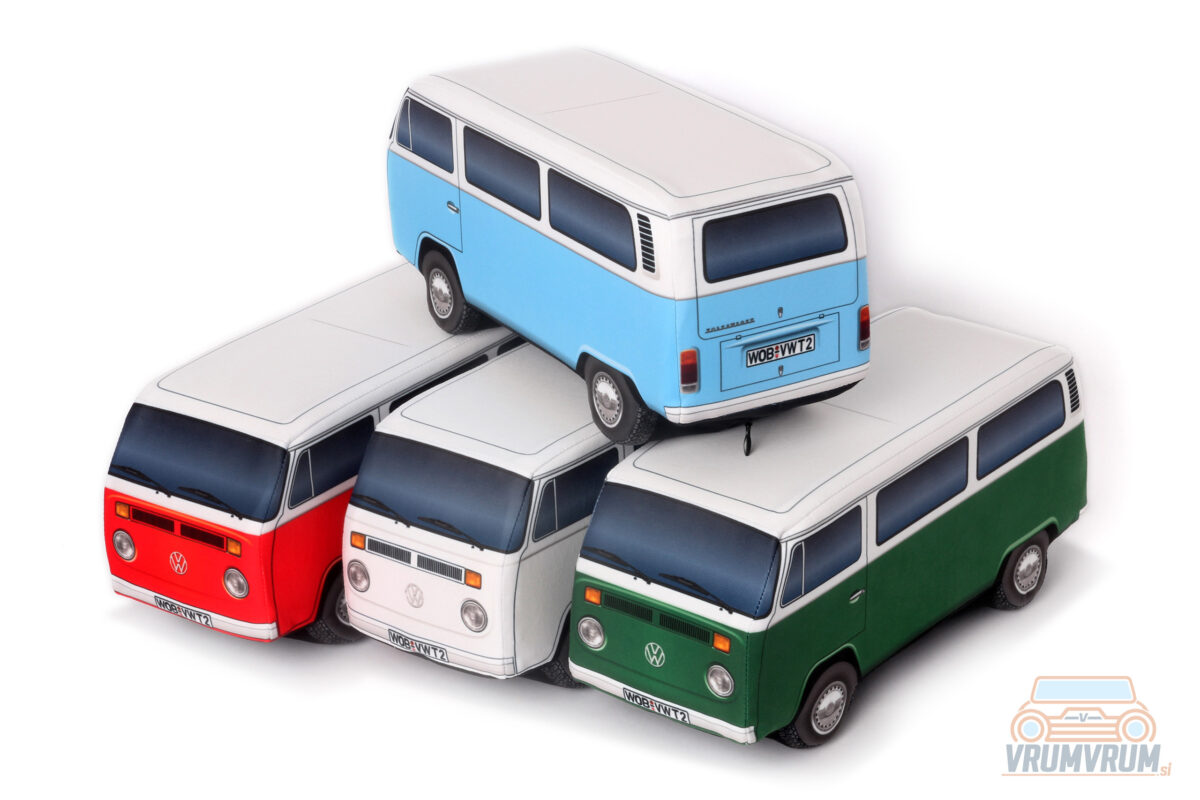 Voiture en peluche VW T2 Transporter VrumVrum