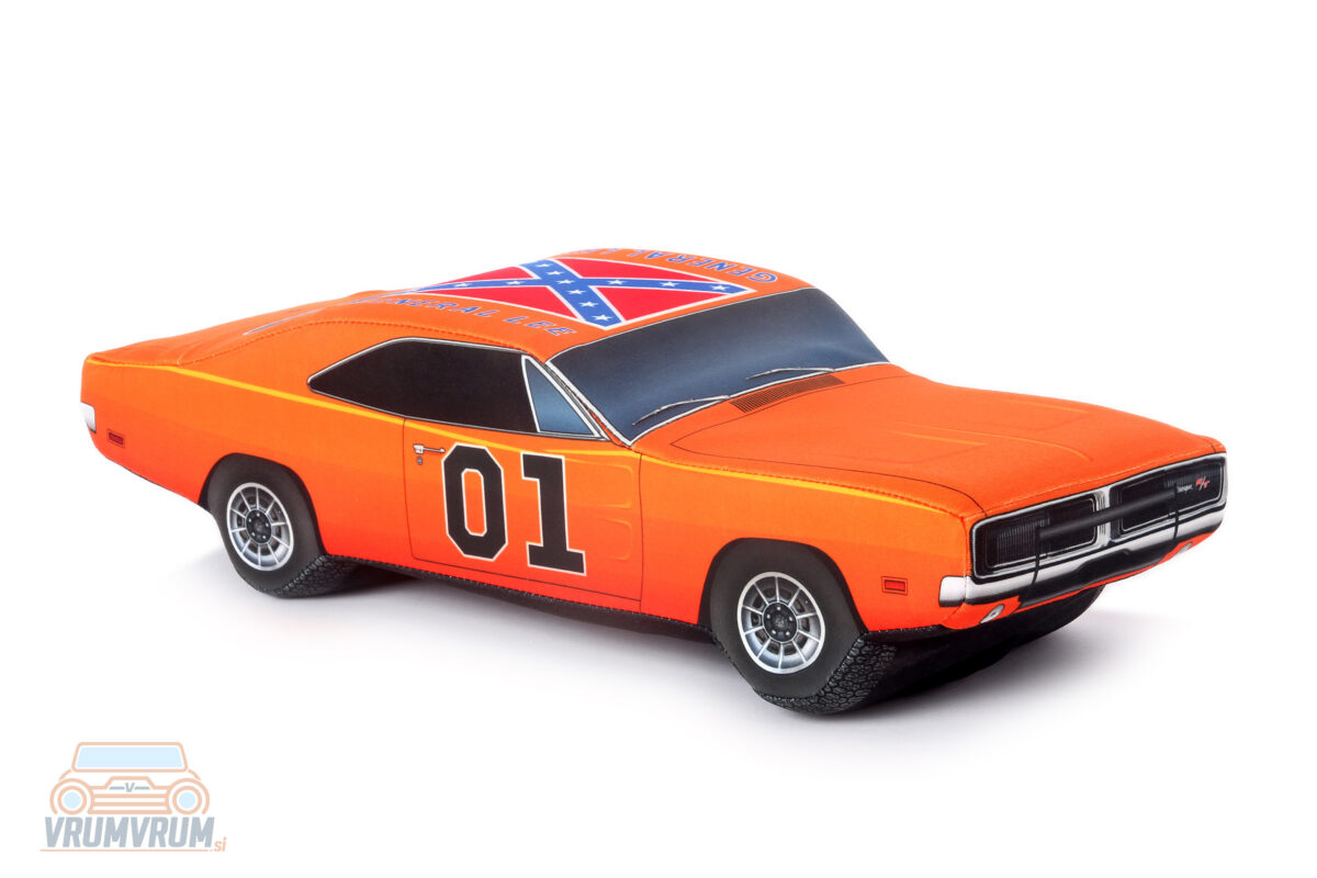 1969 Dodge Charger General Lee Vrumvrum coussin décoratif