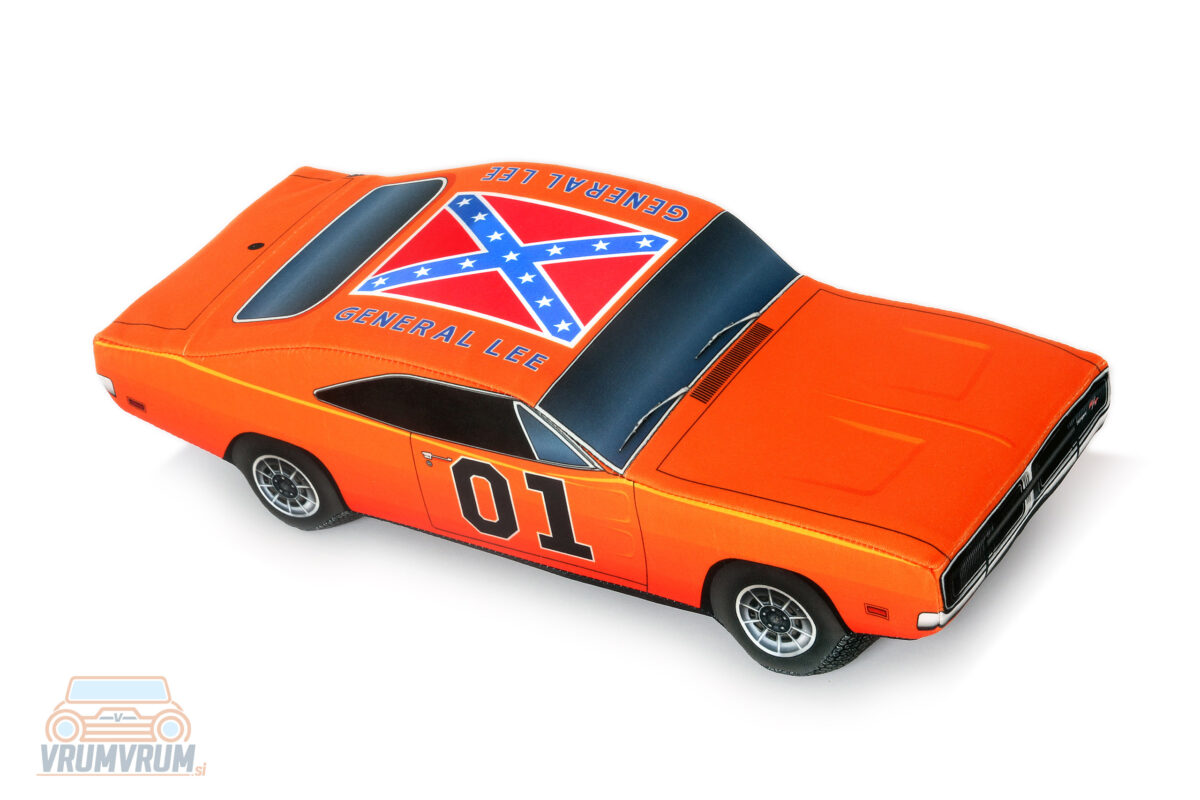 1969 Dodge Charger General Lee Vrumvrum coussin décoratif