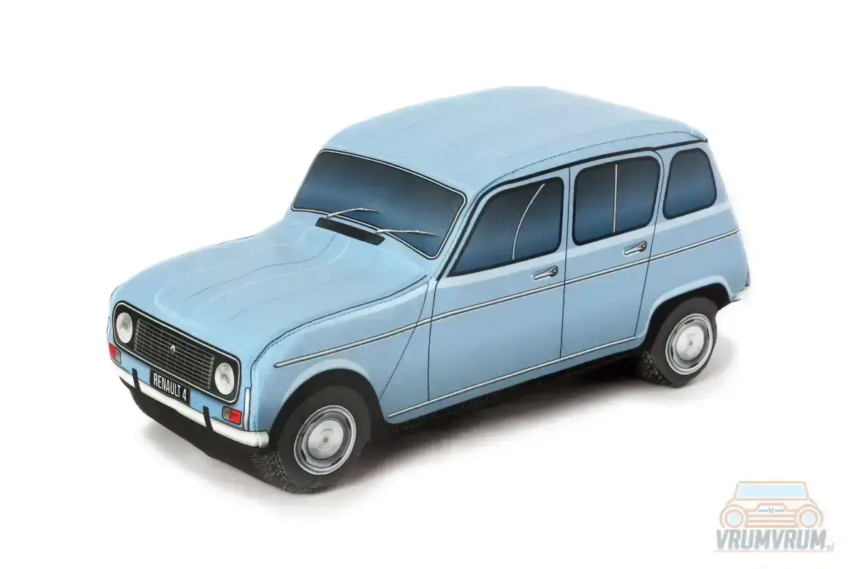 Coussin décoratif Renault 4 quatrelle vrumvrum
